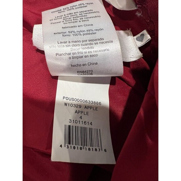 David’s bridal Long fitted red lace gown dress size 4 - Picture 8 of 8